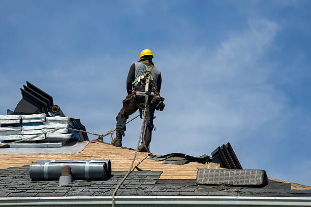 Professional Gutter Installation technician working in Cincinnatus, NY